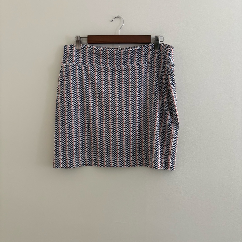 page & tuttle womens large skort white blue orange sporty golf